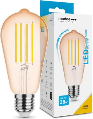 Immagine prodotto di Modee Lighting Lampadina LED a filamento ambrato E27 4W ST (28W)