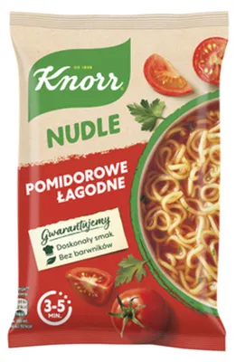 Zdjęcie produktu dla Knorr Nudle pomidorowe łagodne 65 g