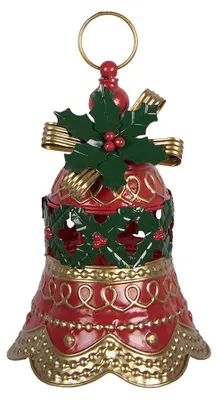 Obrázok produktu pre Vianočná dekorácia Clayre & Eef – zvonček, Ø 21 x 29 cm, červená, kovová