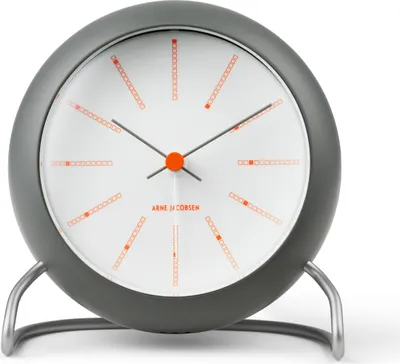 Obrázek produktu pro Arne Jacobsen - Stolní hodiny Bankers Ø11 cm, tmavě šedá