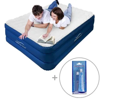 Productafbeelding van AeroRest 2-persoons luchtbed | 210 x 152 x 51 cm | Afritsbaar topmatras | Inclusief reparatiekit