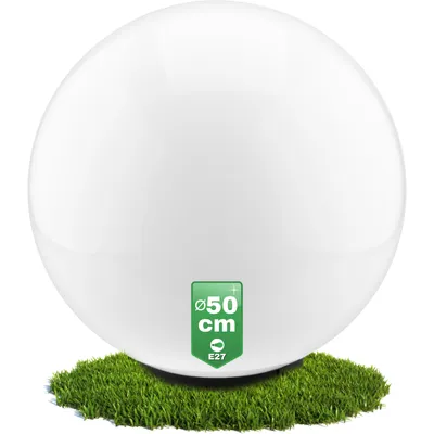 Immagine prodotto di Lampada a sfera da giardino bianca 50 cm 1xE27 bianco IP44 SU-MA G 500 Z