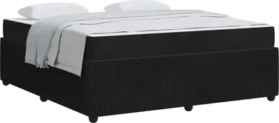 Obrázok produktu pre Rám postele s matracmi Čierna 180 x 200 cm látka