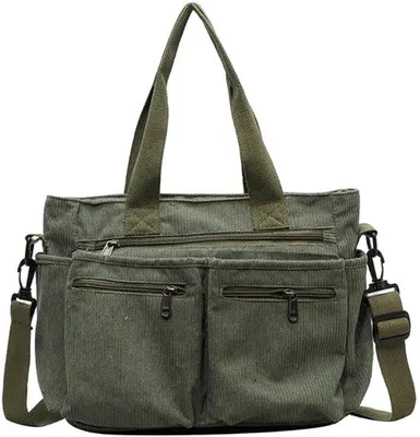 Image de Sac à main en velours côtelé pour femme : travail, voyages, quotidien