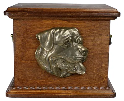 Productafbeelding van Rotweiler - Urn voor as van een hond, gepersonaliseerde urn met gravure en reliëf, herdenkingskist voor as van een hond, merk Art-Dog