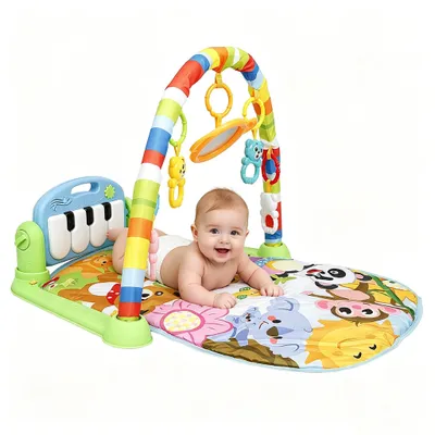 Produktbild von Piano-Gym Spielmatte, Krabbeldecke mit Spielbogen, Baby Spielmatte Krabbelmatte für Babys 0-36 Monate, Sensorische Spieldecke