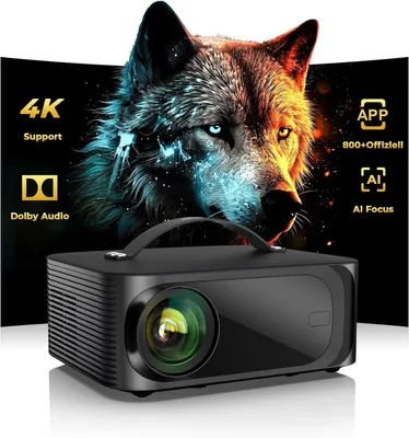 Immagine prodotto di Proiettore compatibile con Netflix, dotato di audio Dolby, risoluzione 4K per un home cinema, 1500 ANSI, HDR10+, HDMI eARC, autofocus intelligente 1080p Full-HD, Wi-Fi 6, Bluetooth 5.3