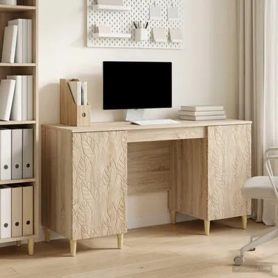 Imagen del producto de Maison Exclusive - Escritorio Sonoma Roble, 142,5 x 50 x 75 cm, fabricado en material de madera