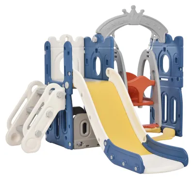Immagine prodotto di Struttura gioco per bambini – Scivolo e canestro da basket in HDPE