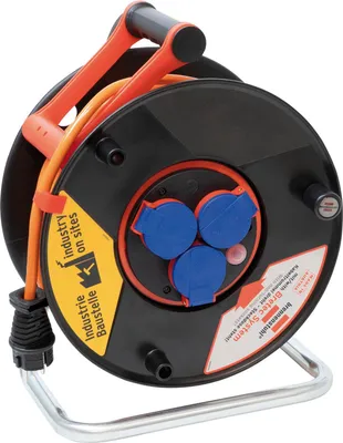 Immagine prodotto di Avvolgicavo Brennenstuhl 25 m Garant ST290+Bretec - 3G1,5 con Cablepilot, 3 prese, IP44