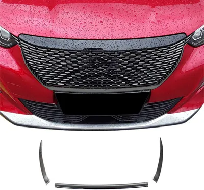 Image de Moulure de Grille de Calandre pour Peugeot 2008 2019-2022 Chromé 3Pcs