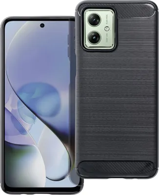Produktbild von Carbon Case für Motorola Moto G35 5G flexible Silikon-Carbon-Hülle schwarz