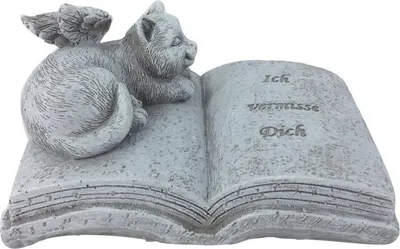 Produktbild von TrendLine Grabsteinschmuck mit Katze 11 x 7 x 6 cm