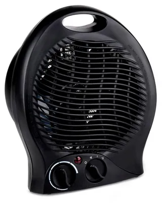 Produktbild von Kinzo Heizlüfter 2000W - Warmluftgebläse - 2 Heizstufen mit Kaltluftfunktion - Kippschutz, Überhitzungsschutz und Tragegriff - Verstellbarer Thermostat - 23x13x27 cm - Schwarz -