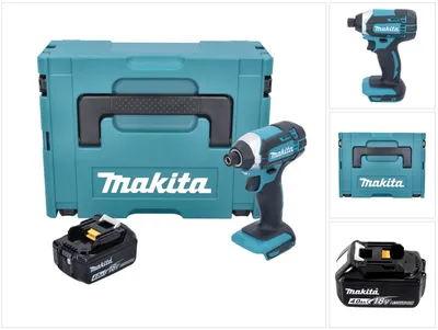 Zdjęcie produktu dla Akumulatorowy klucz udarowy Makita DTD 152 M1J 18 V Li-Ion w zestawie Makpac z 1x akumulatorem 4,0 Ah, bez ładowarki