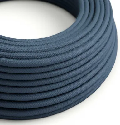 Immagine prodotto di Creative-Cables Cavo elettrico rivestito in tessuto, 3x0,75 mm², 10 m, Grigio Pietra RC30, Rotondo, Cotone