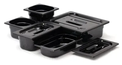Produktbild von HENDI Gastronorm Behälter 1/6 150 mm Polycarbonat Schwarz