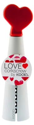 Korkenzieher LOVE Grau, Baumform, Polyamid/Teflon, 18,5 cm