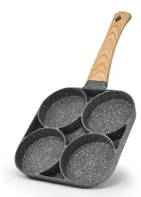 4-Loch-Pfanne für Eier & Mini-Pfannkuchen, antihaft, induktionsgeeignet