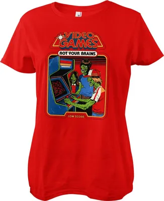 Produktbild von Video Games Rot Your Brains Girly Tee - XX-Large - Red