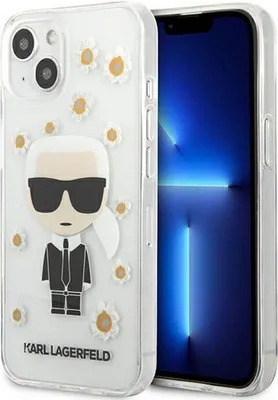 Obrázok produktu pre Ikonické puzdro Karl Lagerfeld Flower pre Iphone 13 Mini - priehľadné