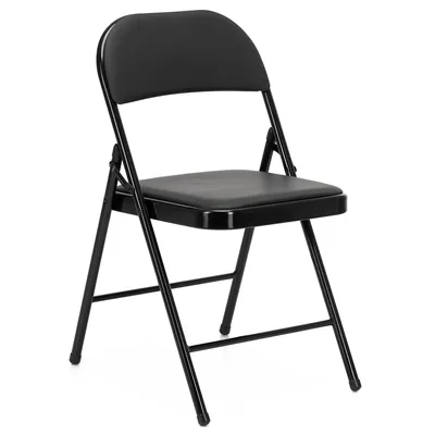 Produktbild von Springos® Klappstuhl – Gartenstuhl und Cateringstuhl klappbar, wetterfest, schwarz, bis 120 kg, für Balkon, Terrasse und Reise