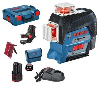 Image de Laser ligne 12V GLL 3-80 C + 1 batterie GBA 2Ah + chargeur + coffret L-BOXX - BOSCH - 0601063R02