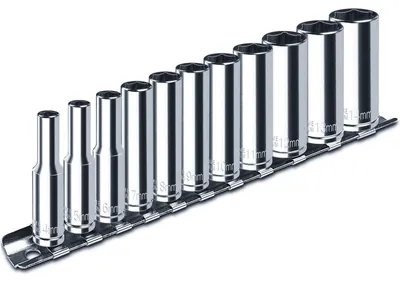 Productafbeelding van 11-delige Dopsleutelset 1/4 Inch Metrisch 4-14mm met Opberghouder