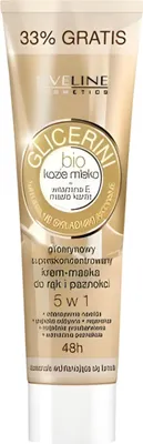Zdjęcie produktu dla EVELINE KREM Maska do Rk i Paznokci GLICERIN 5w1 BioOlive 100ml Nawilenie