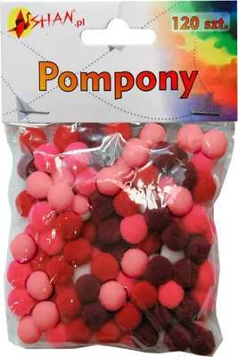 Immagine prodotto di Colore pompons mix rosso 120 pz Shan SP04