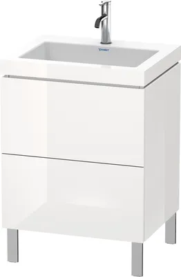 Produktbild von Waschtischunterbau L-CUBE m WT Vero Air 698x600x480mm 1 HL ta smat 1 Hahnloch taupe supermatt