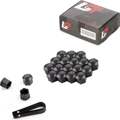 Produktbild von 20x Radschrauben Kappen 17mm grau für KIA HYUNDAI DAEWOO DAIHATSU HYUNDAI