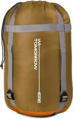 Immagine prodotto di Sacco a pelo Where Tomorrow Camping Classic - Sacco a pelo mummia con sacca - 230 x 80 x 55 cm - Arancione