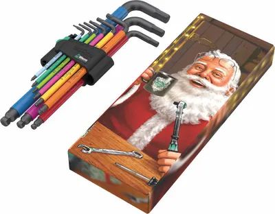 Produktbild von Wera 950/9 Hex-Plus Multicolour 1 Christmas Innensechskant Winkelschlüssel
