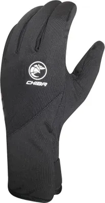 Zdjęcie produktu dla Rękawice rowerowe CHIBA Softshell Light, rozmiar XL, czarne, wiatroodporne i oddychające.