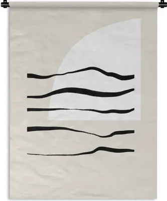 Produktbild von MuchoWow® Wandteppich Wandbehang Abstrakt - Linie - Pastell 120x160 cm Tapisserie Dekoration Wandtuch - Wohnzimmer - Moderne