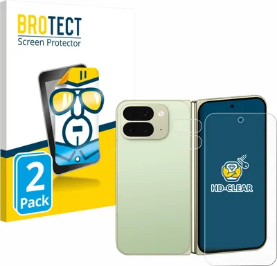 Produktbild von 2x Für Google Pixel 10 Pro Fold (Display+Kamera) Schutzfolie BROTECT Displayschutz Display Schutz Folie Klar Transparent