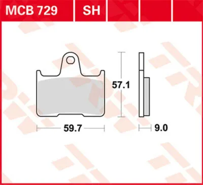 Obrázok produktu pre TRW Bremsbelag Sinter Mcb 729 Sh