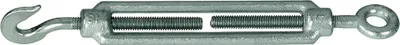 Image de Alberts 854126 Tendeur, avec crochet et oeillet, galvanisé, distance 165 - 240 mm, filetage M8, set de 10 pièces