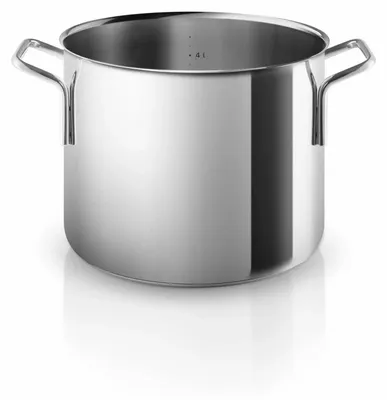 Produktbild von Eva Trio Stainless Steel Topf, Kochtopf, Induktionsgeeignet, Aluminium, Edelstahl, Polished Steel, 4.8 L, 302448