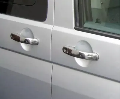 Zdjęcie produktu dla Chromowane osłony klamek drzwi ze stali nierdzewnej dla VW T5 T6 wszystkie modele od 2003> | 3 drzwi