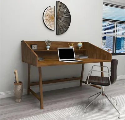 Productafbeelding van Hoogwaardige houten bureau, design bureau, modern houten bureau, schrijftafel