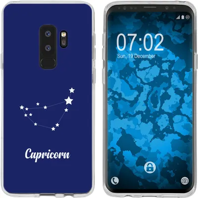Produktbild von PhoneNatic Case kompatibel mit Samsung Galaxy S9 Plus Silikon-Hülle SternzeichenCapricornus M7