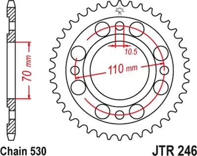 Image de Kettenrad JT JTR246.37