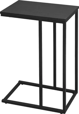 Obrázok produktu pre Drevený príručný stolík - moderný a praktický - stolík na notebook a kávu - robustná konštrukcia - čierny - 45x25x63,5 cm