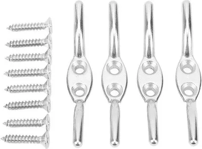 Image de Pince robuste en acier inoxydable de 65 mm pour mâts de voile et de drapeau