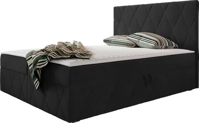 Produktbild von MIRJAN24 Boxspringbett Simoti, Doppelbett mit zwei Bettkästen für die Bettwäsche, Hauptmatratze, Topper und Kopfteil (Magic Velvet 2219, Größe: 180x200 cm)