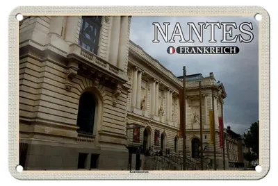 Produktbild von Blechschild Reise 18x12cm Nantes Frankreich Kunstmuseum Dekoration