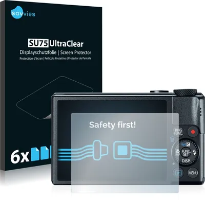 Produktbild von 6x Für Canon PowerShot S110 Schutzfolie Savvies Displayschutz Display Schutz Folie Klar Transparent