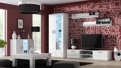 Produktbild von Cama SOHOWITS6 BI/BI, Vitrine, Bodenstehend, Wandschrank, 6 Regale, 2 Tür(en), Weiß